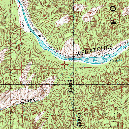 Topographic Map of Power Creek, WA