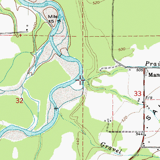 Topographic Map of Prairie Creek, WA