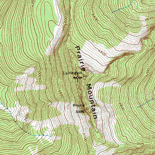 Topographic Map of Prairie Mountain, WA