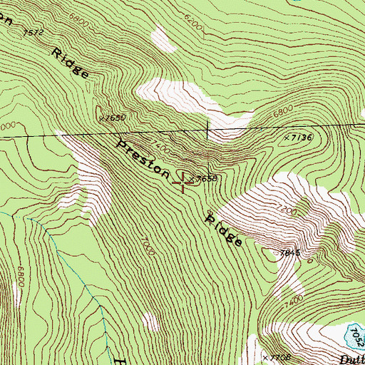 Topographic Map of Preston Ridge, WA