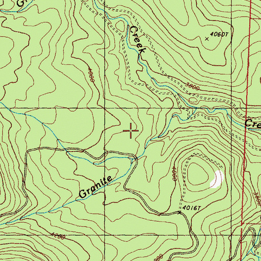 Topographic Map of Pretty Bird Trail (historical), WA