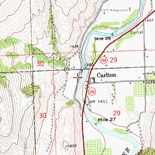 Topographic Map of Puckett Creek, WA