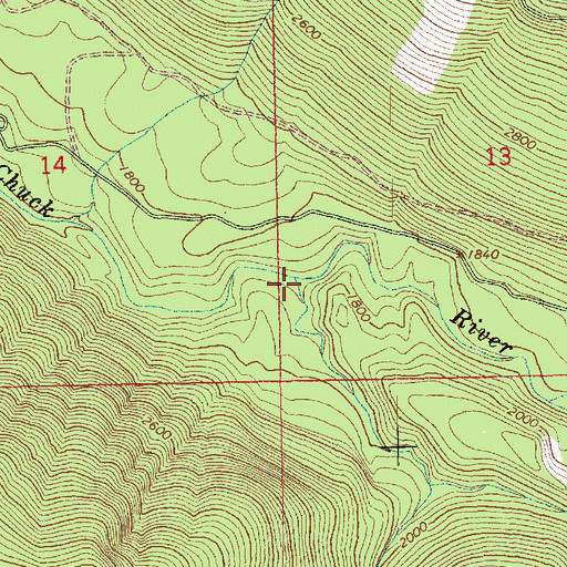 Topographic Map of Pugh Creek, WA