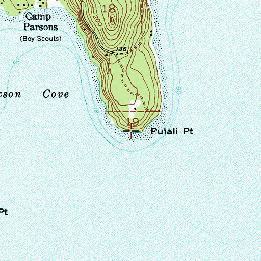 Topographic Map of Pulali Point, WA