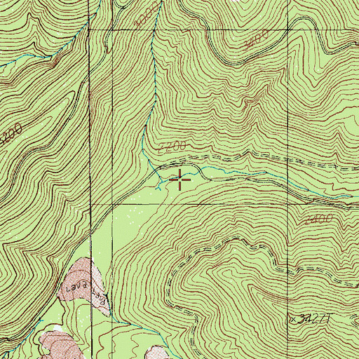 Topographic Map of Puny Creek, WA