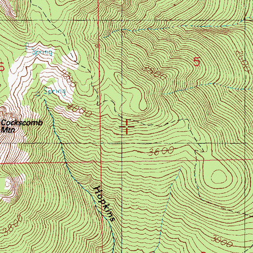 Topographic Map of Purcell Mountain Trail, WA