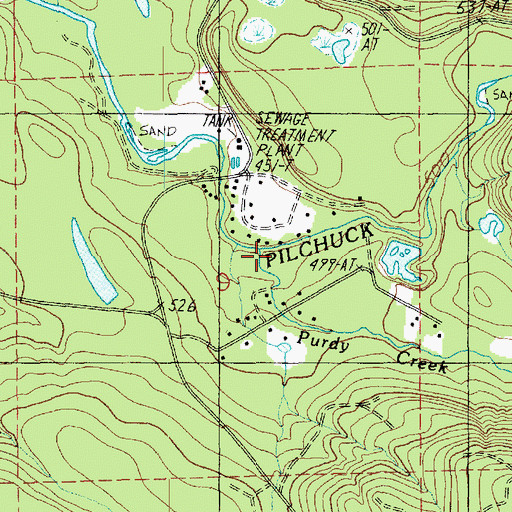 Topographic Map of Purdy Creek, WA