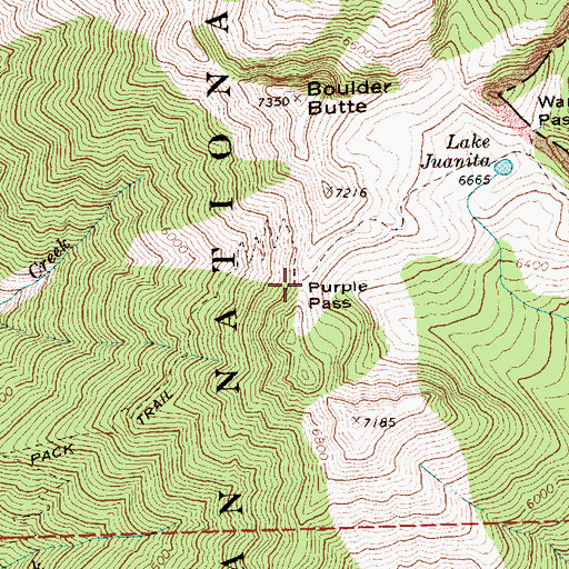 Topographic Map of Purple Pass, WA