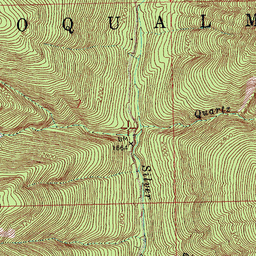 Topographic Map of Quartz Creek, WA