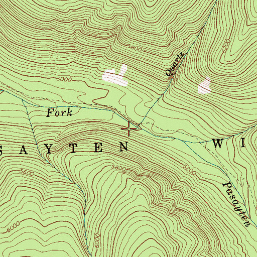 Topographic Map of Quartz Creek, WA