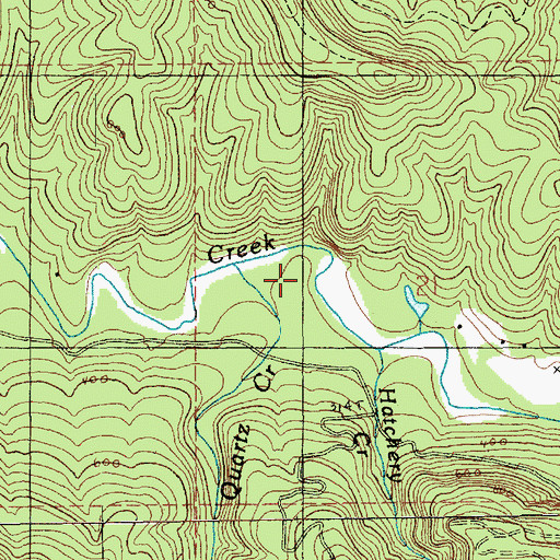 Topographic Map of Quartz Creek, WA