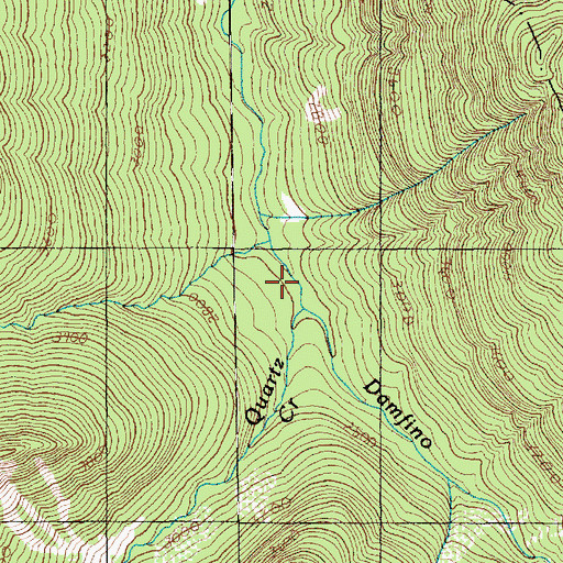 Topographic Map of Quartz Creek, WA