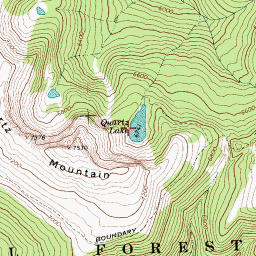 Topographic Map of Quartz Lake, WA
