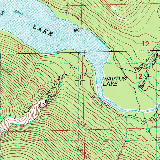 Topographic Map of Quick Creek, WA