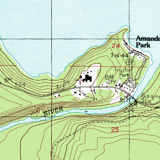 Topographic Map of Lake Quinault High - Junior High School, WA