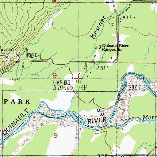 Topographic Map of Quinault Ranger Station, WA