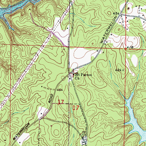 Topographic Map of Mount Parron Church, AL