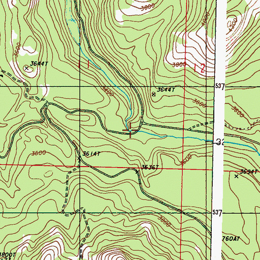 Topographic Map of Rabbit Creek, WA