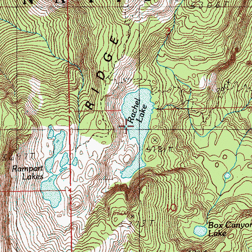 Topographic Map of Rachel Lake, WA