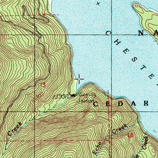 Topographic Map of Rack Creek, WA