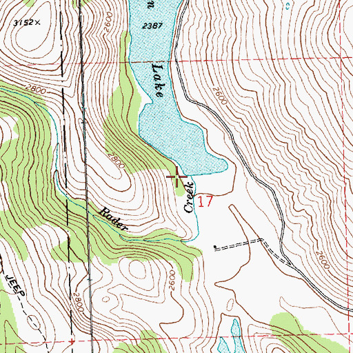 Topographic Map of Rader Creek, WA
