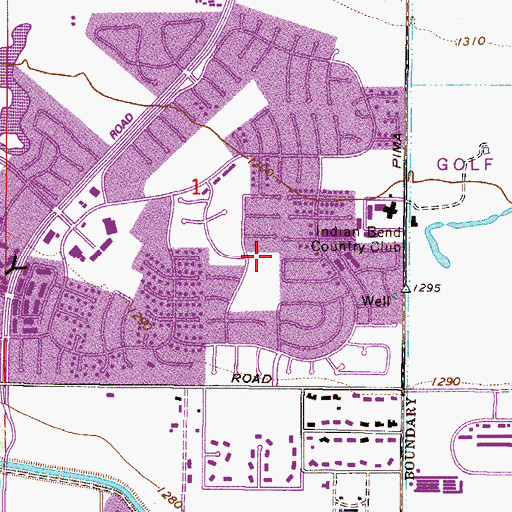 Topographic Map of Zuni Park, AZ
