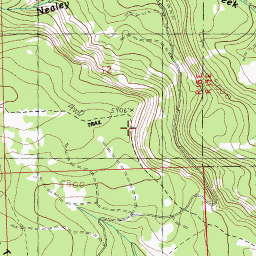 Topographic Map of Ragan Way Trail, WA