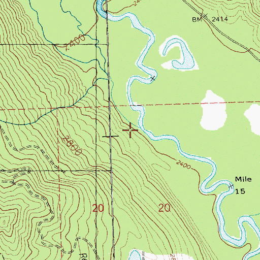 Topographic Map of Raging Creek, WA