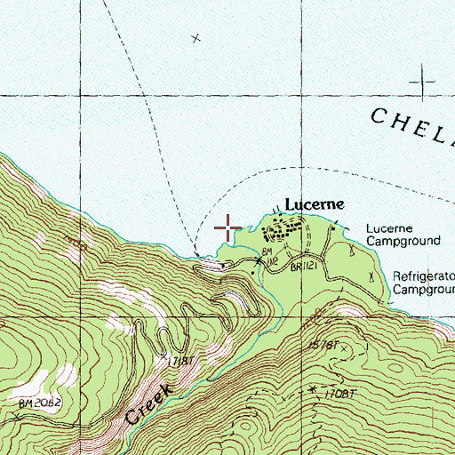 Topographic Map of Railroad Creek, WA