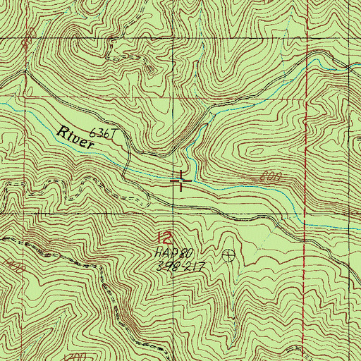 Topographic Map of Rainbow Creek, WA
