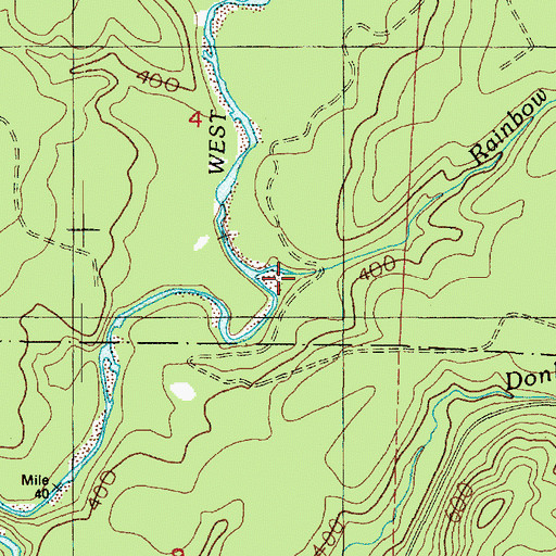 Topographic Map of Rainbow Creek, WA