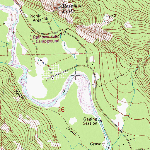 Topographic Map of Rainbow Creek, WA