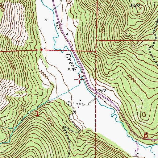 Topographic Map of Raisio Creek, WA