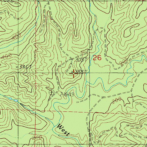 Topographic Map of Ramey Creek, WA