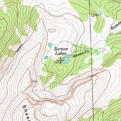 Topographic Map of Ramon Lakes, WA