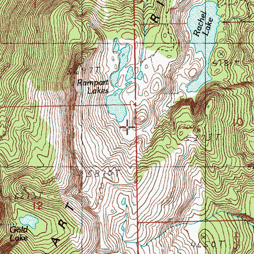 Topographic Map of Rampart Ridge, WA