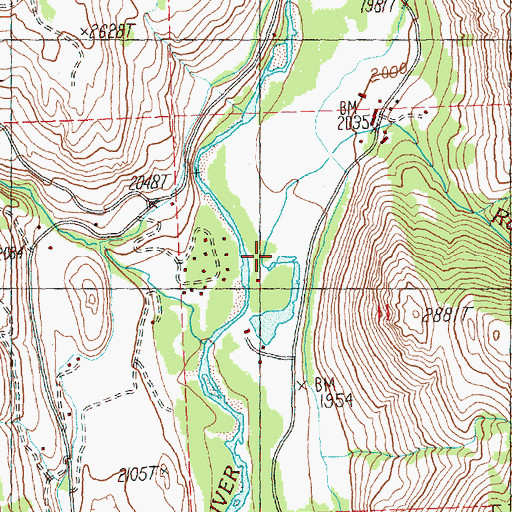 Topographic Map of Ramsey Creek, WA
