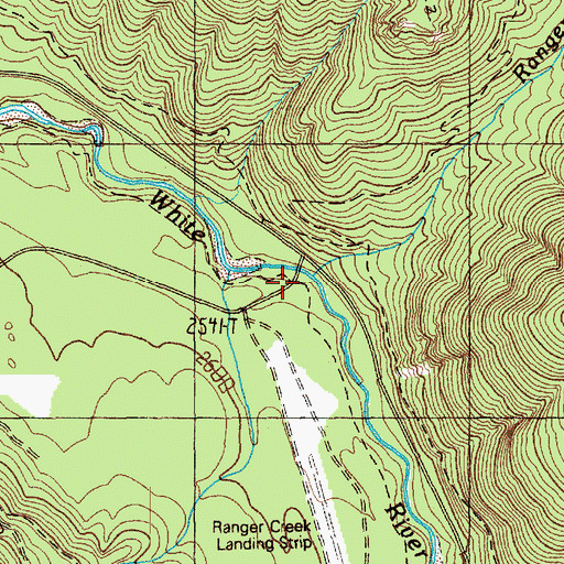 Topographic Map of Ranger Creek, WA