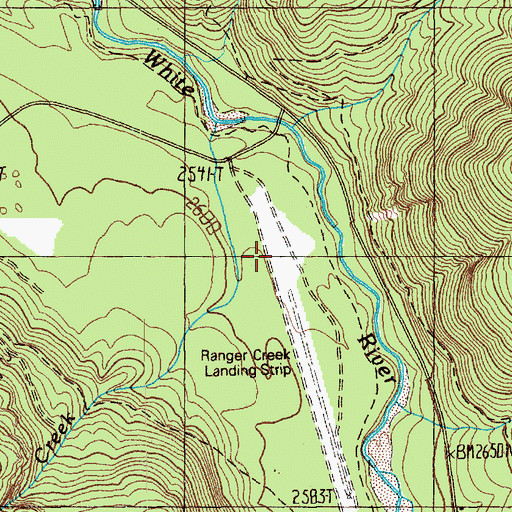 Topographic Map of Ranger Creek Camp, WA