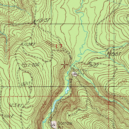 Topographic Map of Rapid Creek, WA