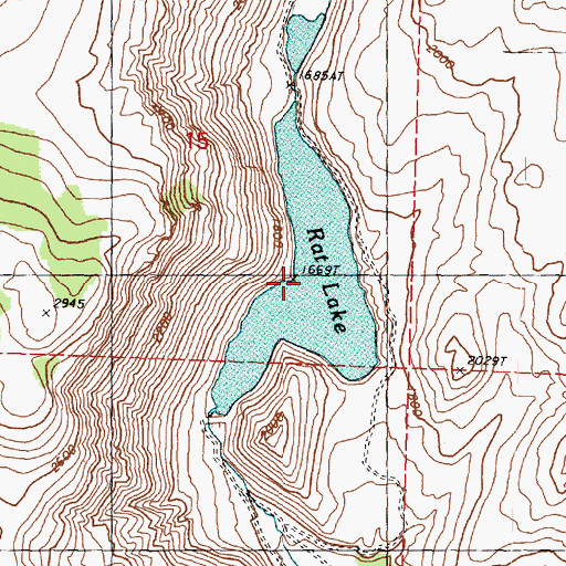 Topographic Map of Rat Lake, WA