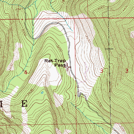 Topographic Map of Rat Trap Pass, WA