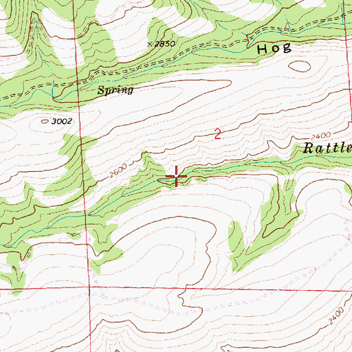 Topographic Map of Rattlesnake Canyon, WA