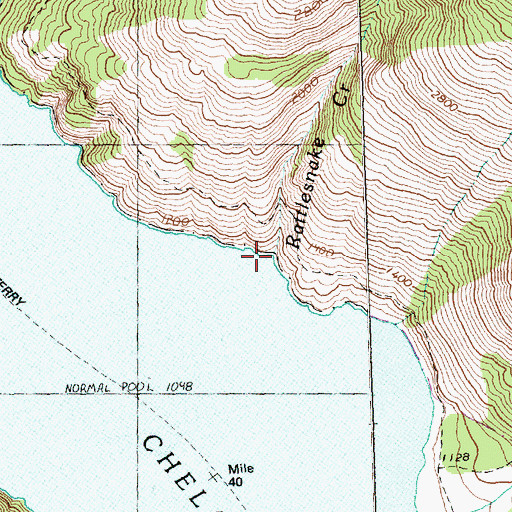 Topographic Map of Rattlesnake Creek, WA