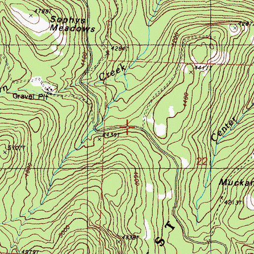 Topographic Map of Ray Trail (historical), WA