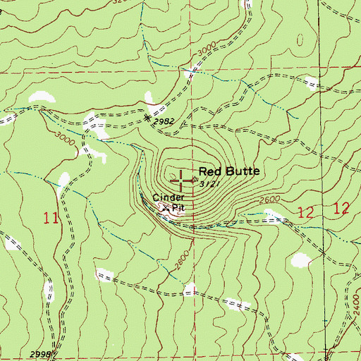 Topographic Map of Red Butte, WA