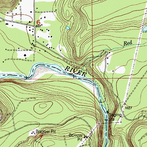 Topographic Map of Red Creek, WA