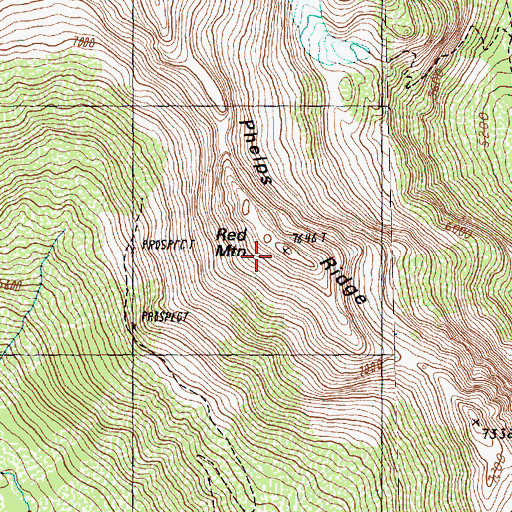 Topographic Map of Red Mountain, WA