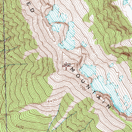 Topographic Map of Red Mountain, WA