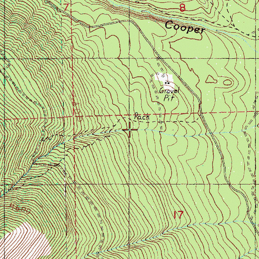 Topographic Map of Red Mountain Trail, WA